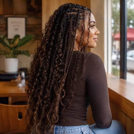 Medium Boho Braids hairstyle photo preview