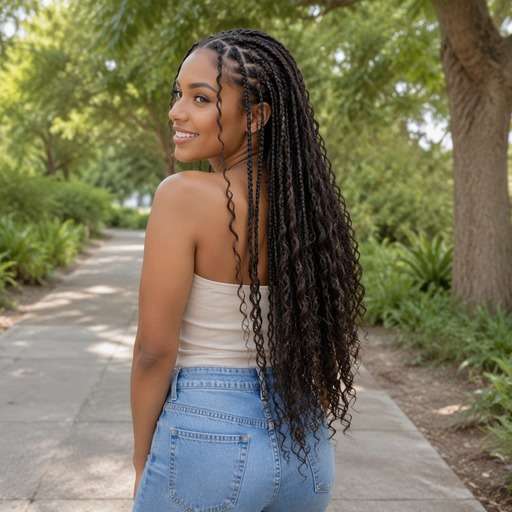 Long Boho Braids hairstyle photo preview