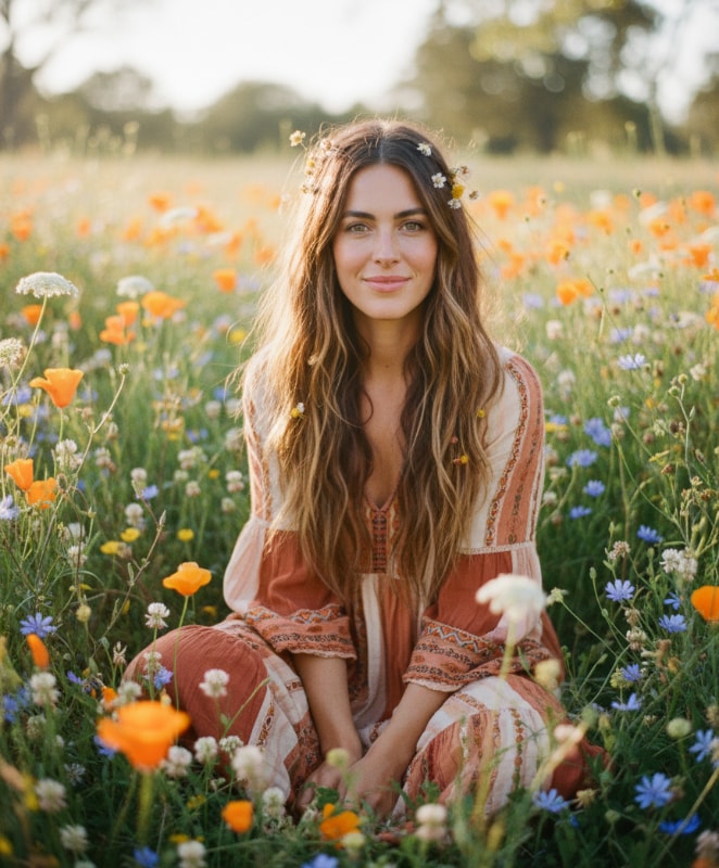 Boho Wildflower Spring Portrait 20