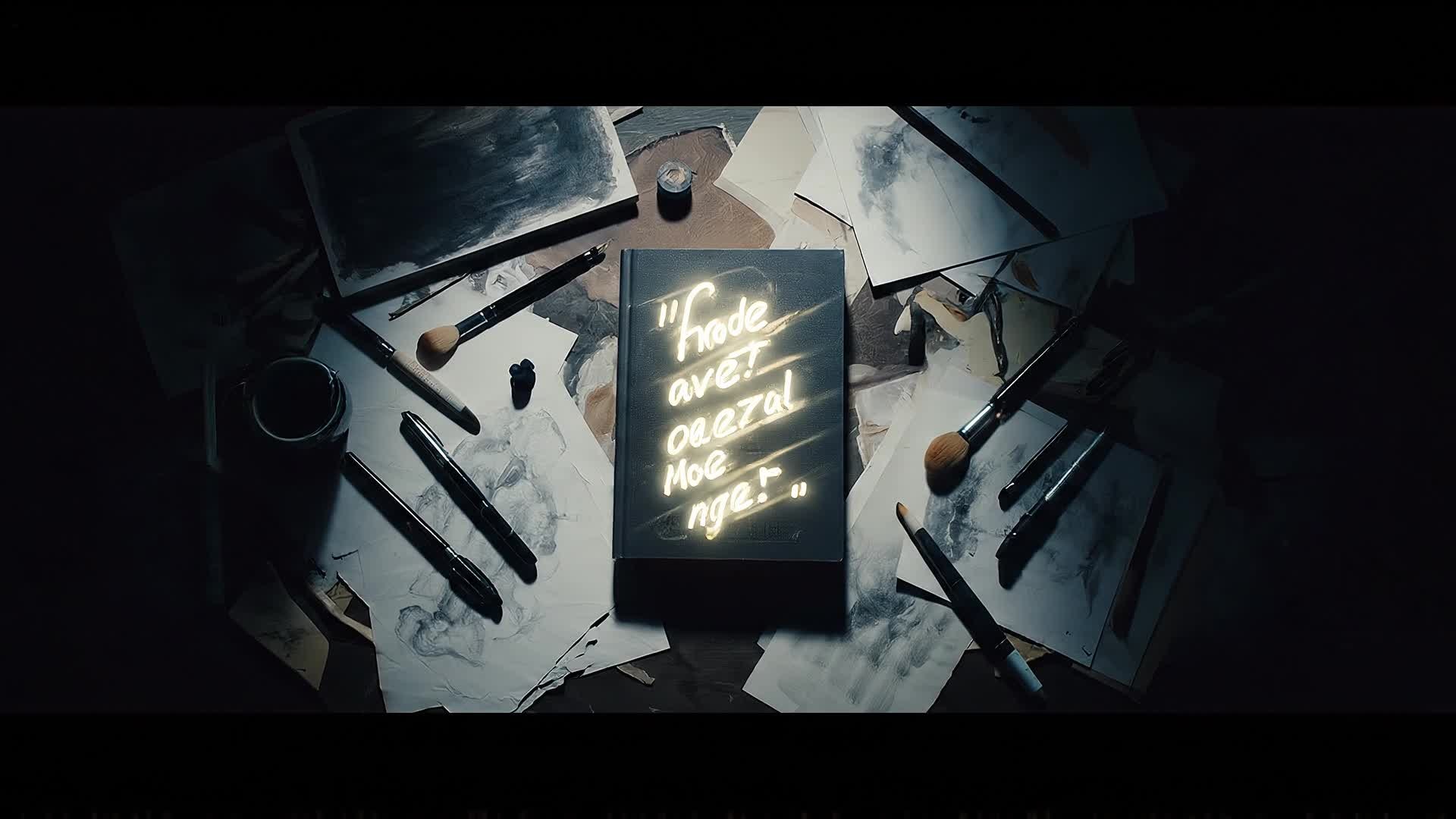 Animated book cover to video scene