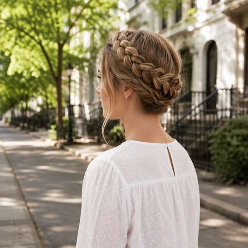 Classic Halo Braid hairstyle photo preview