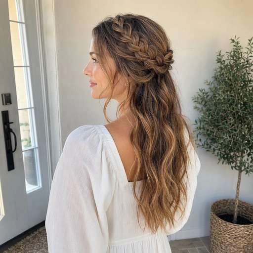 Loose Romantic Crown hairstyle photo preview