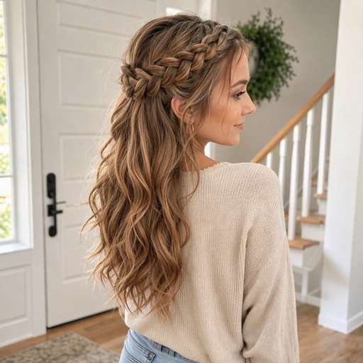 French Braided Halo hairstyle photo preview