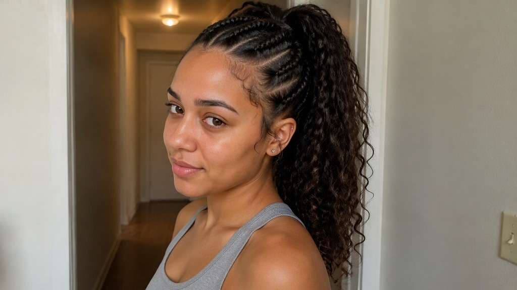 Curly Braided Ponytail hairstyle