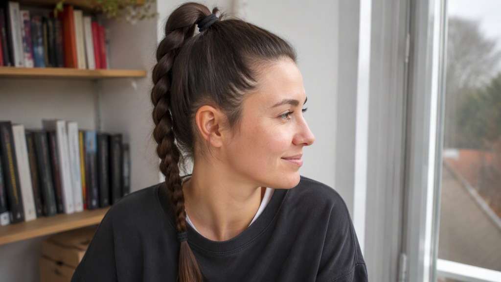 High Braided Ponytail hairstyle