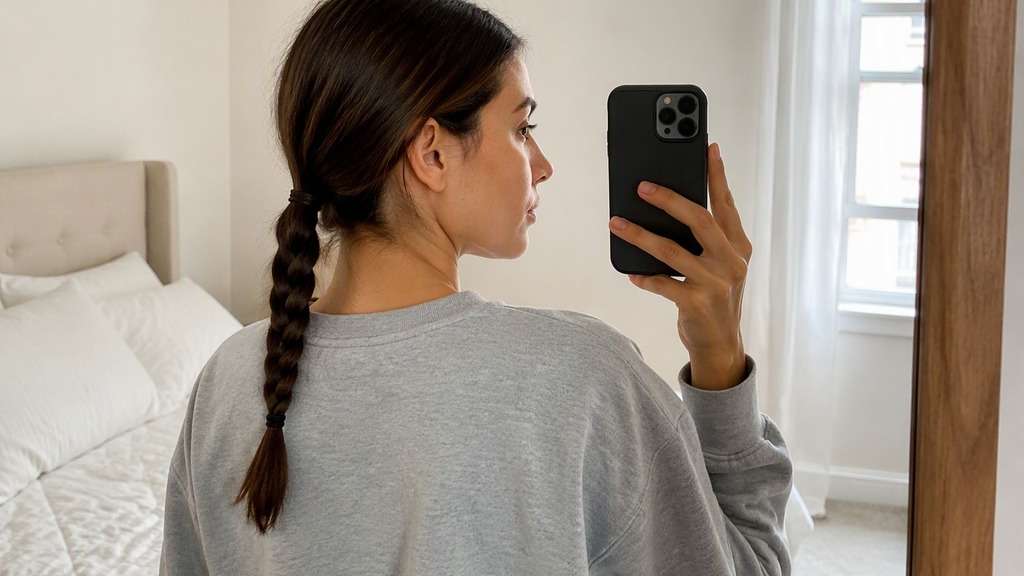 Low Braided Ponytail hairstyle