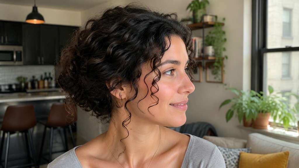 Curly Bridal Updo hairstyle
