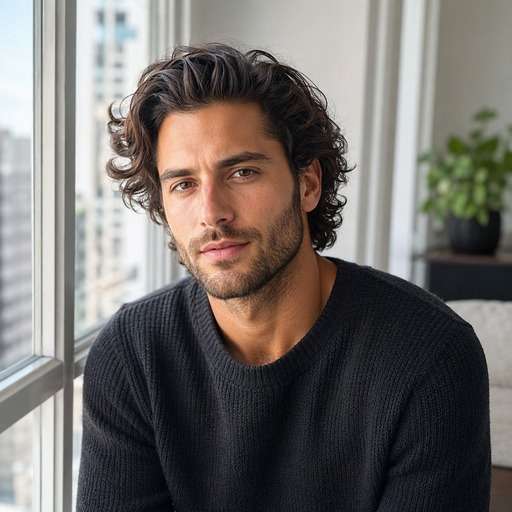 Curly Bro Flow hairstyle preview
