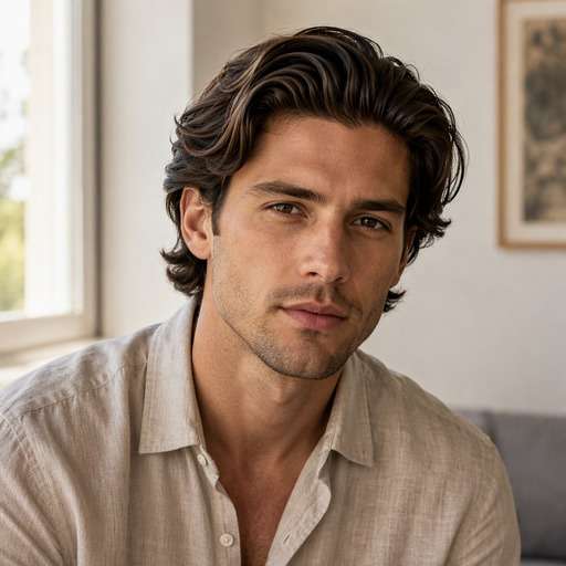 Bro Flow With Off-Center Part hairstyle preview