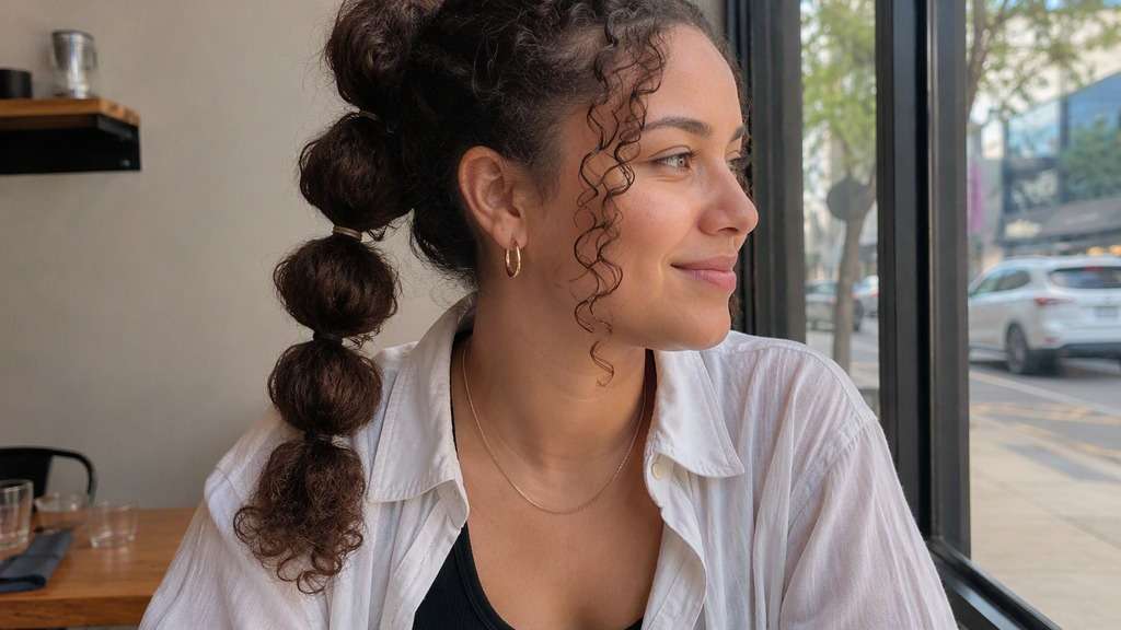 Curly Bubble Ponytail hairstyle