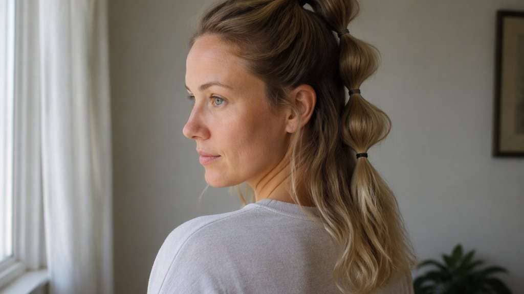 Half Up Bubble Ponytail hairstyle