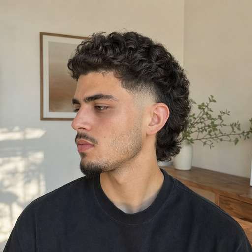 Burst Fade Mullet hairstyle preview