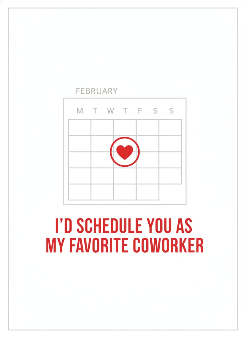 Calendar Favorite Coworker Card