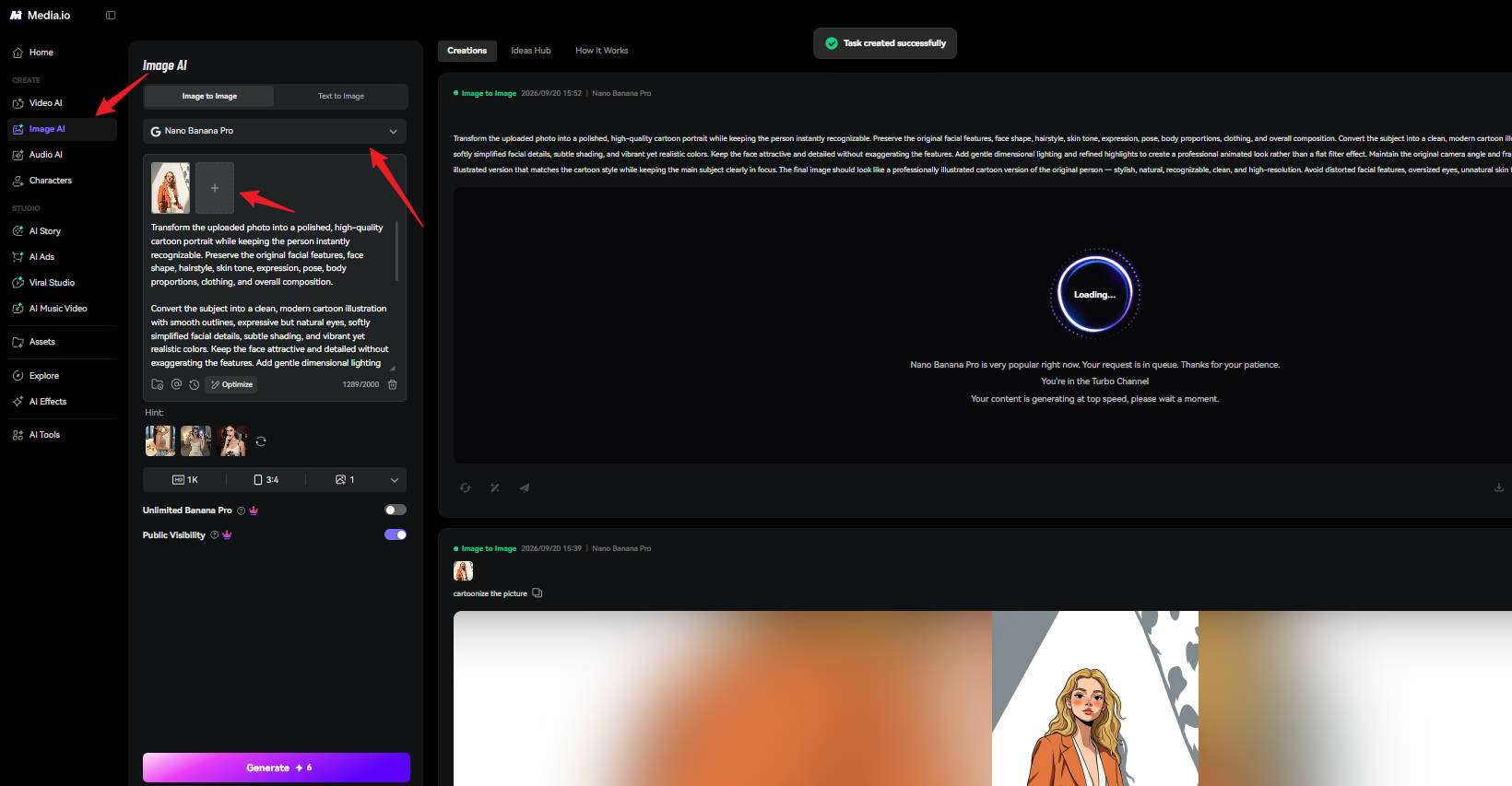 turn image into cartoon online