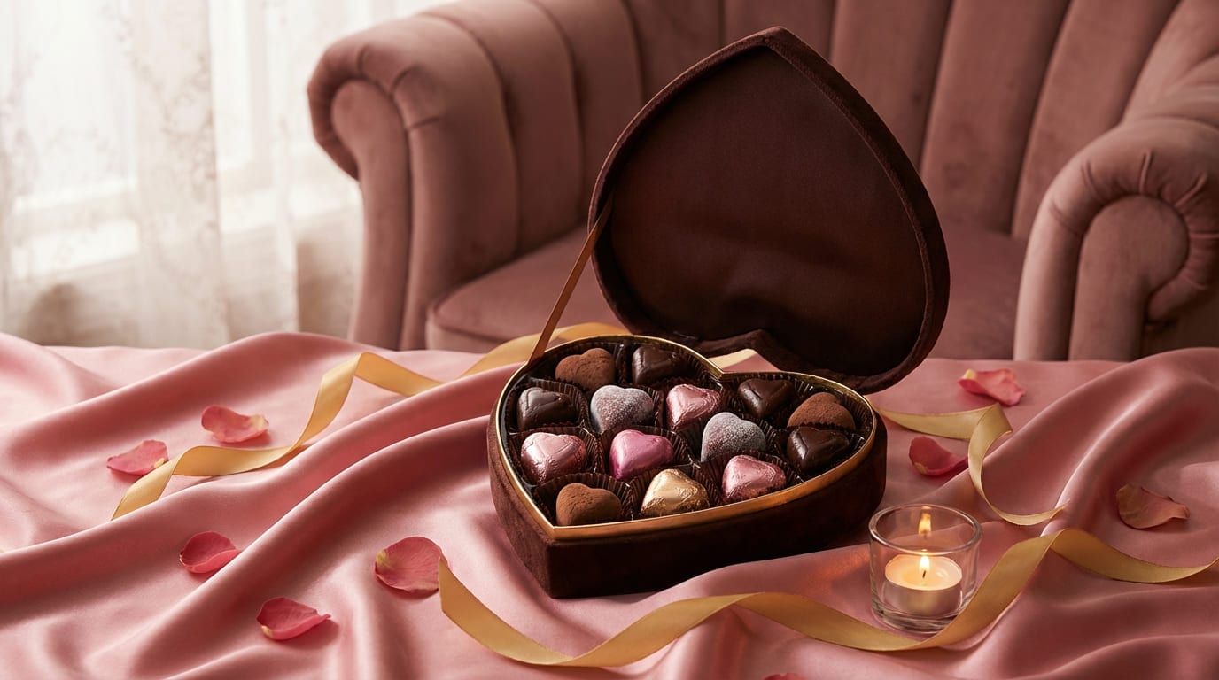 Luxury chocolate Valentine gift wallpaper