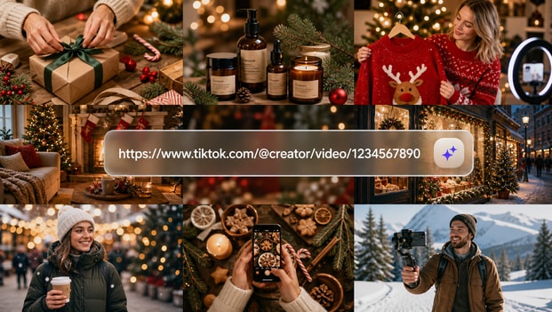 Seasonal trend research for christmas social media post ideas in Media.io Viral Studio