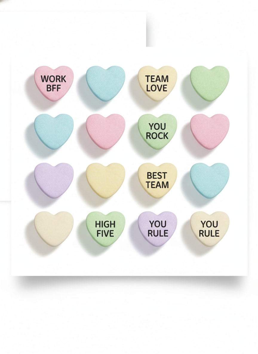 Conversation Hearts Work Grid