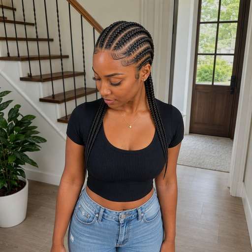 Eight Fine Cornrows hairstyle photo preview