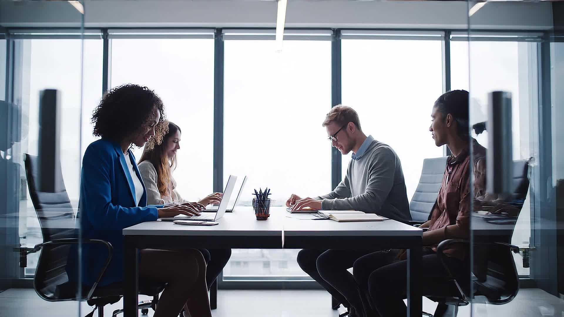Animated office presentation video
