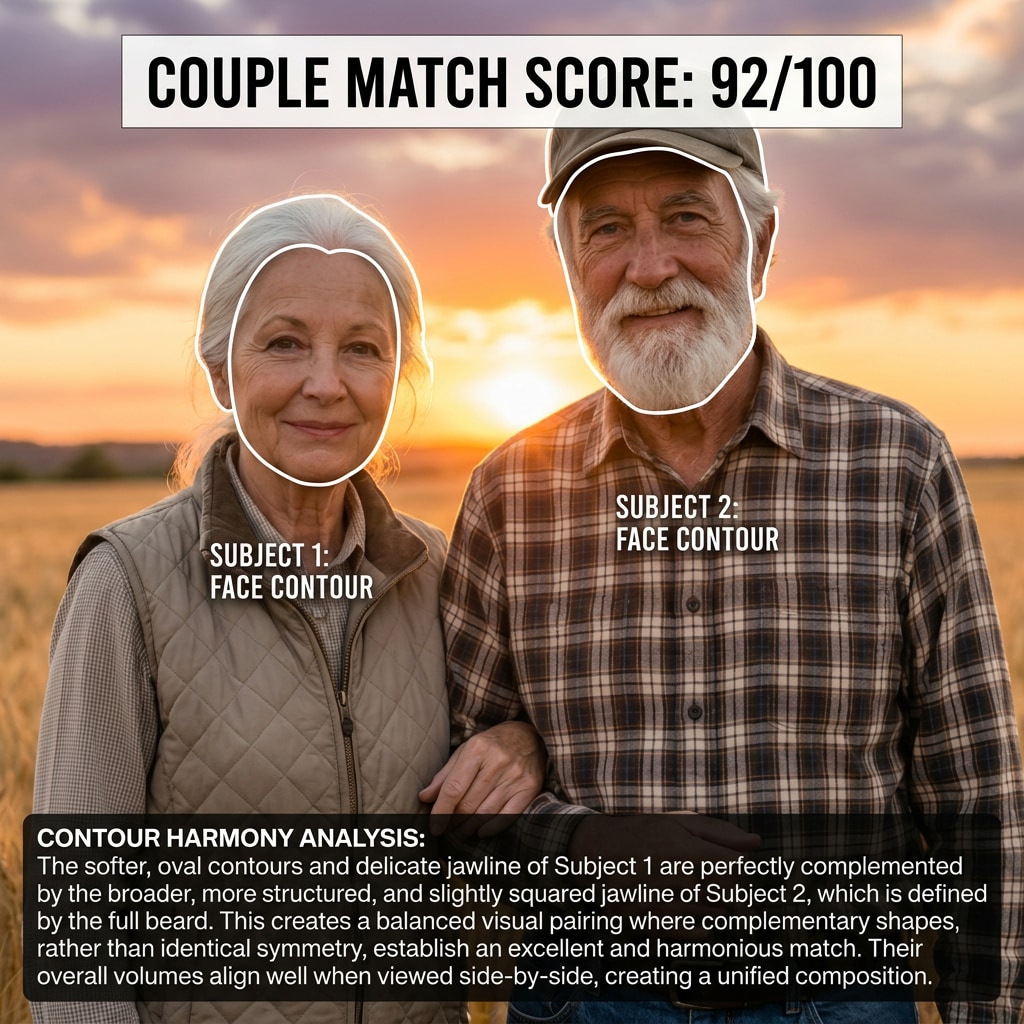 Couple face analyzer result preview