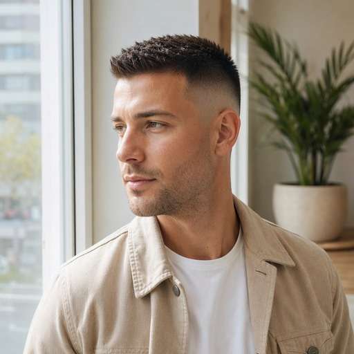 Crew Cut With High Fade hairstyle preview