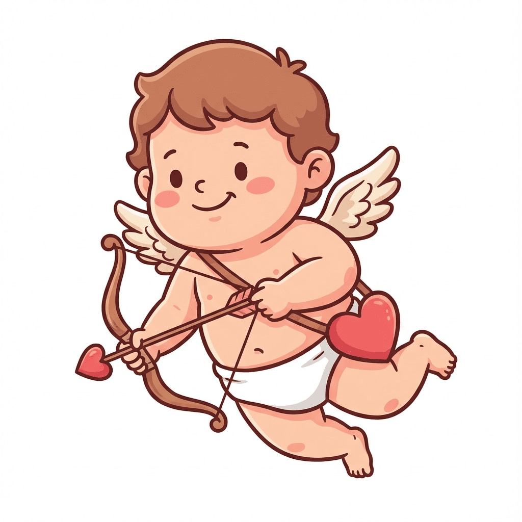 Cute cupid angel clipart