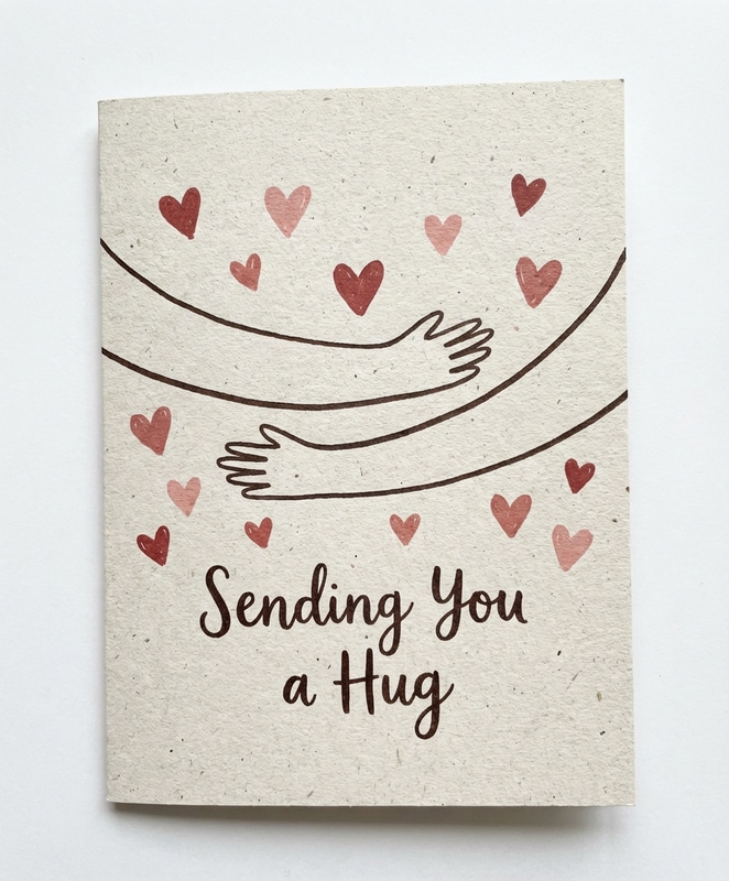 Cute DIY Hug Arms Valentine Card for Boyfriend with Hearts