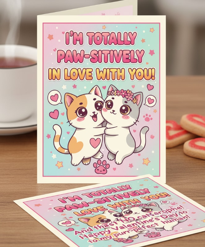Cute Funny Cartoon Couple Valentines Card Girlfriend Humor Love