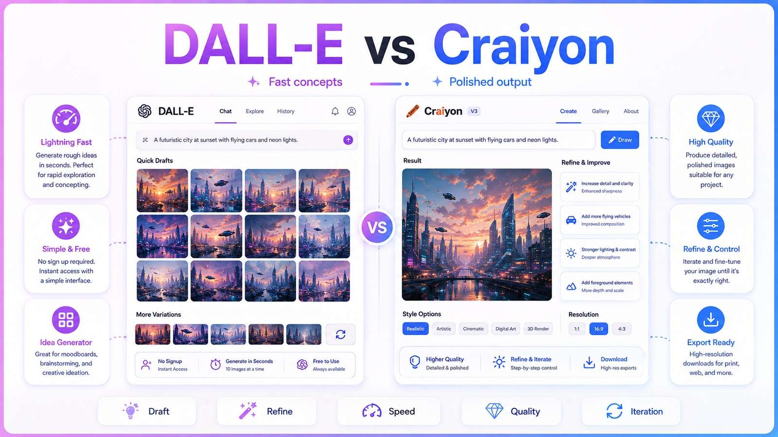 Dall-E VS Craiyon: The Cheapest First Image Can Create the Most Expensive Rework