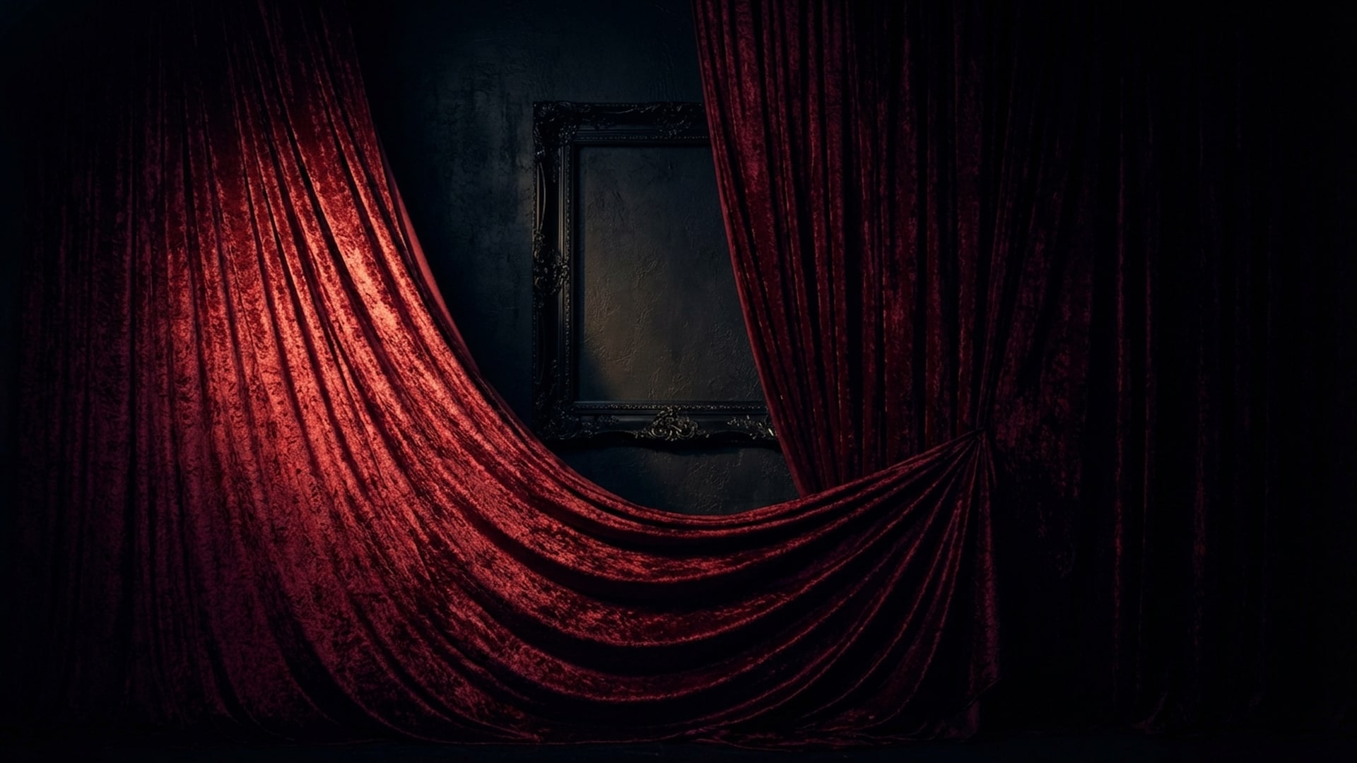 Dark Red Velvet Drape