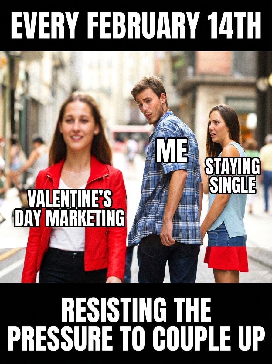 Distracted Boyfriend Valentine Meme
