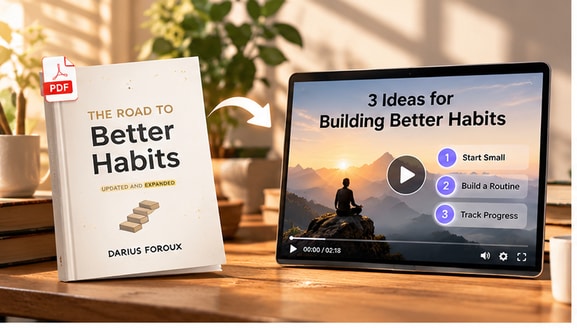 Convert ebook PDF chapters into short AI video summaries with key takeaways