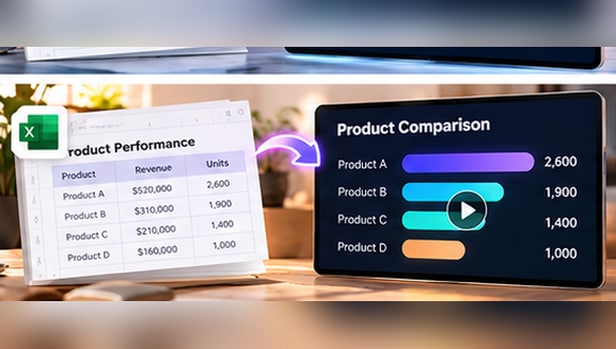 Explain Operational Trends with Video with an Excel spreadsheet and video visualization
