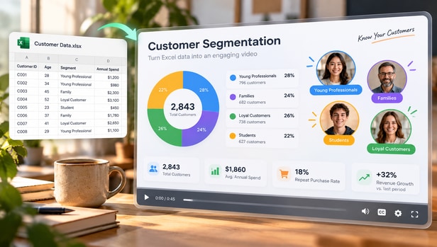 Visualize Customer Segments and Behavior with an Excel spreadsheet and video visualization