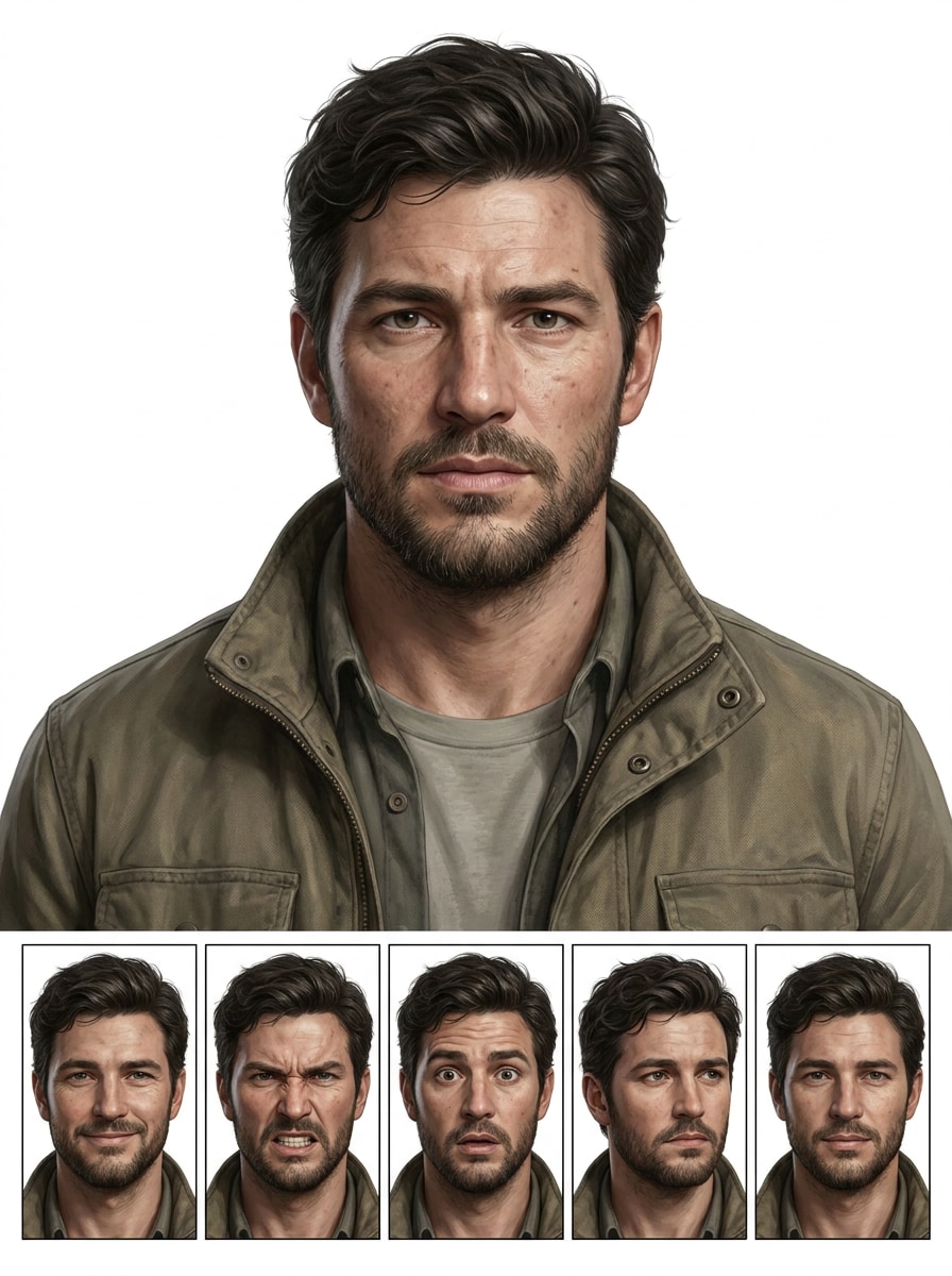 Face Close-up Character Sheet