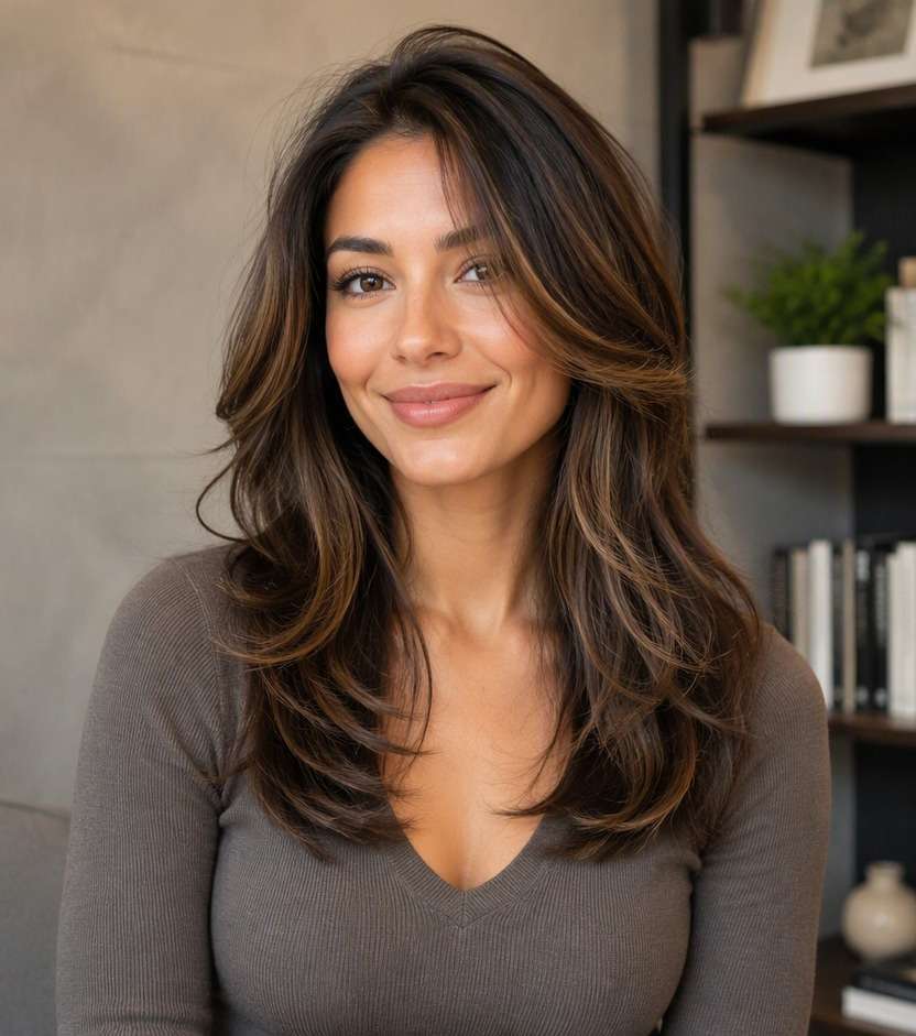 Feathered Collarbone Layers hairstyle preview