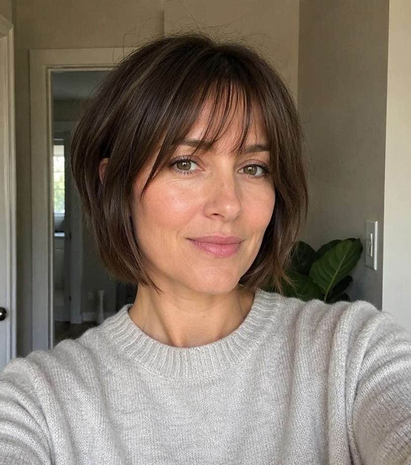 Feathered Bangs with Bob
