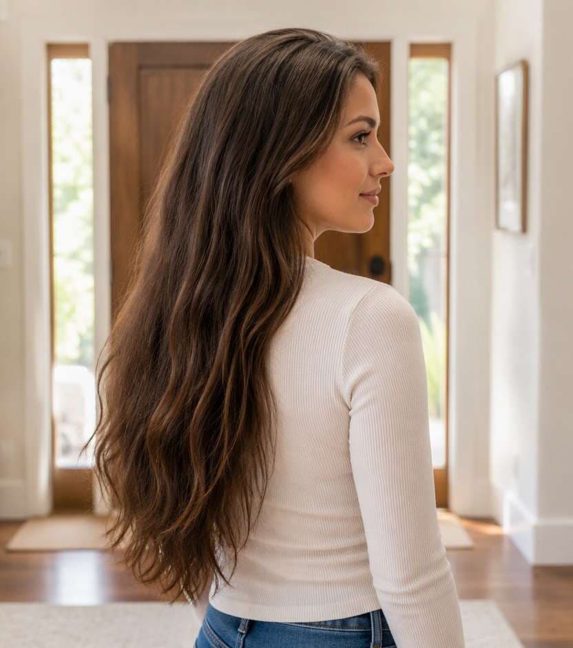 Natural hair before Fishtail Braid preview