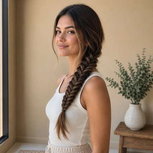 Classic Side Fishtail hairstyle photo preview