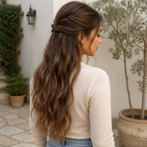 Half-Up Fishtail hairstyle photo preview