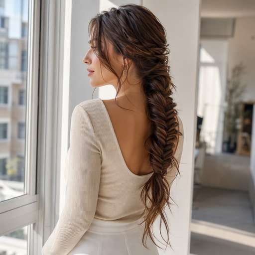 Romantic Textured Fishtail hairstyle photo preview
