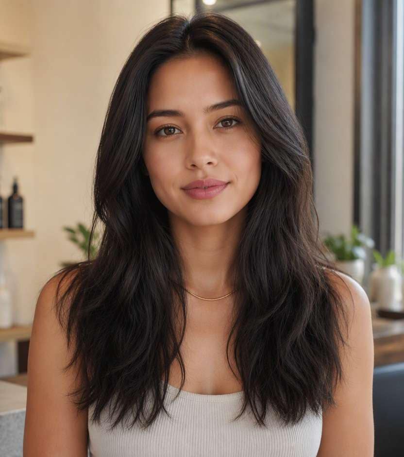 Frizzy Hair Photo Fix after hairstyle try