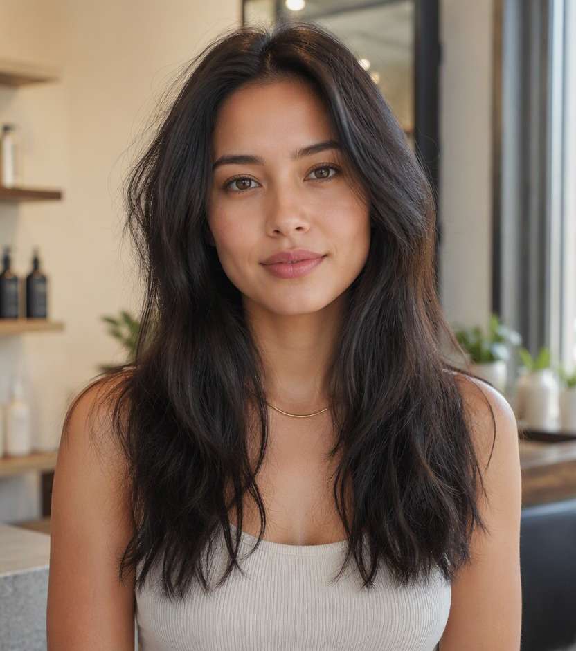 Natural hair before Frizzy Hair Photo Fix