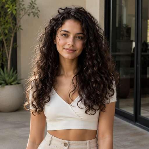 Frizz Against Dark Background hairstyle photo preview