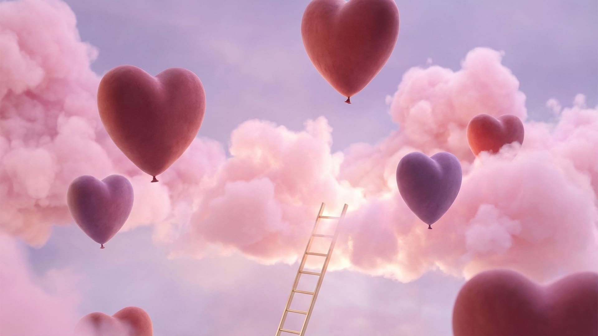 Floating Pink Sky Clouds