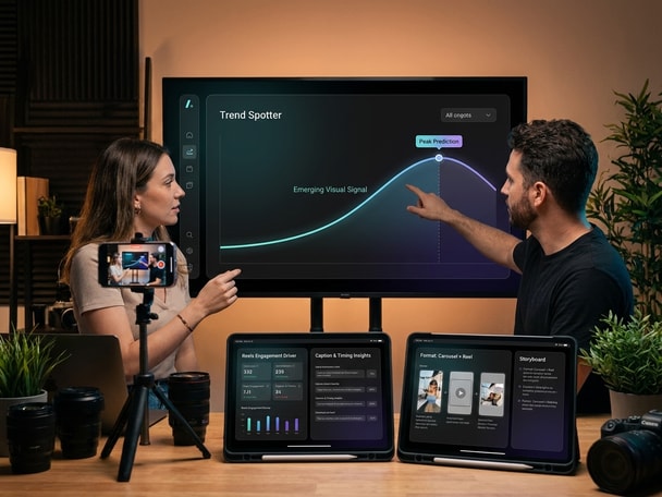 Media.io Viral Studio detecting Instagram trend data