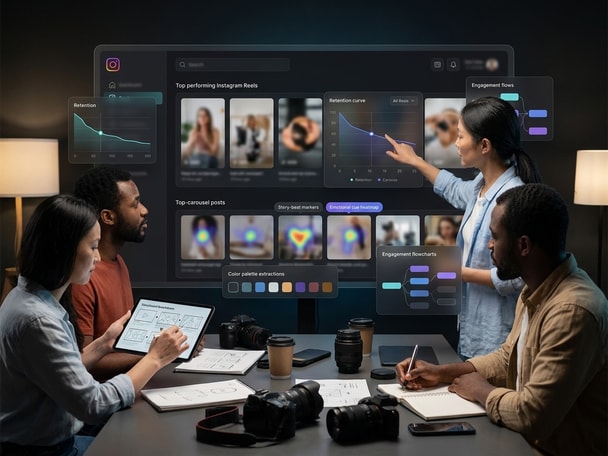 Media.io analyzing top Instagram post formats