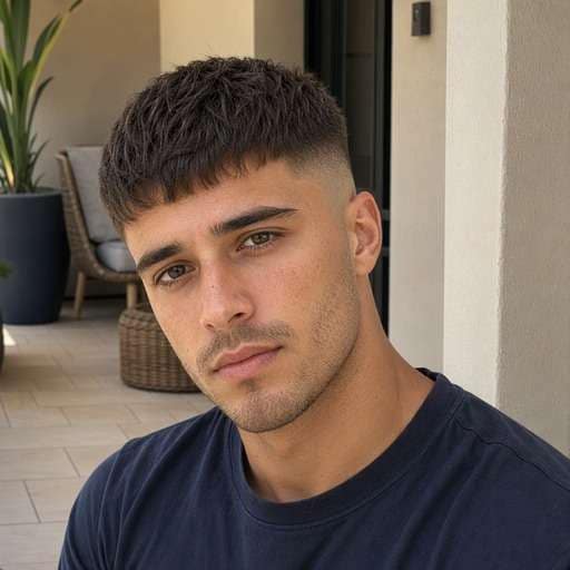 French Crop Low Fade hairstyle preview