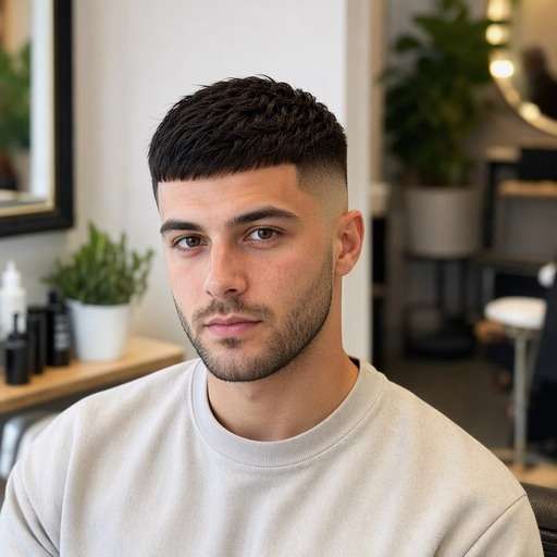 French Crop Mid Fade hairstyle preview