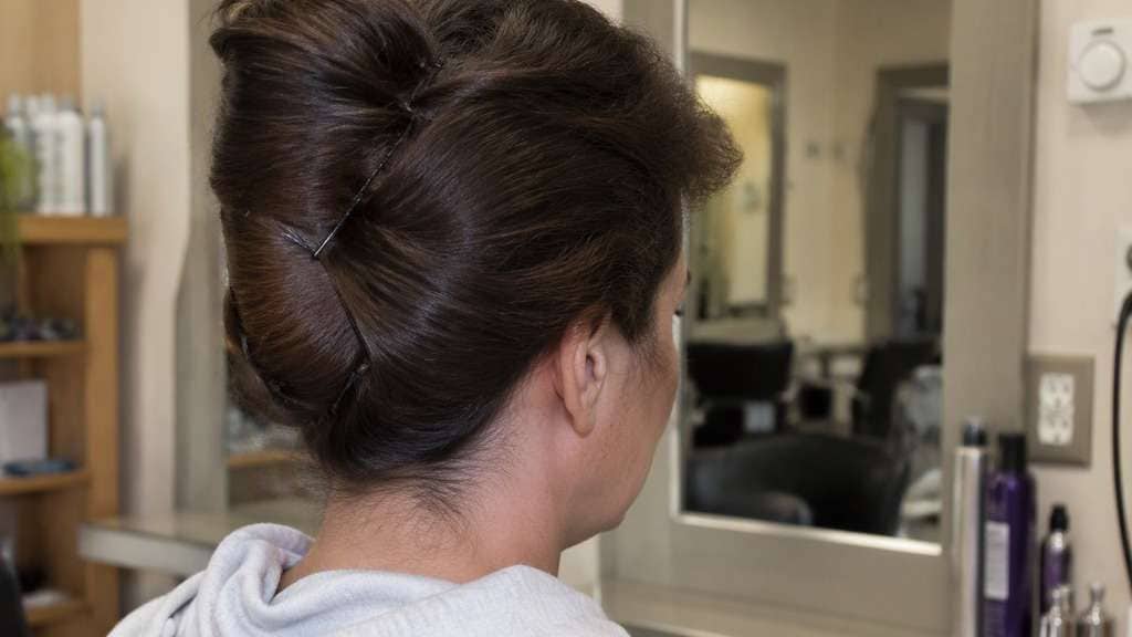 French Twist With Hair Pin hairstyle